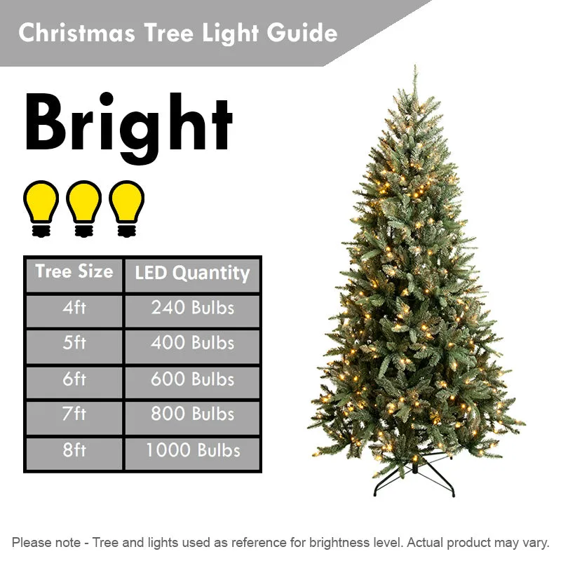 3FT Prelit Artificial Christmas Tree Fiber Optic LED Light Holiday Home Xmas Decoration Tree with Foldable Feet