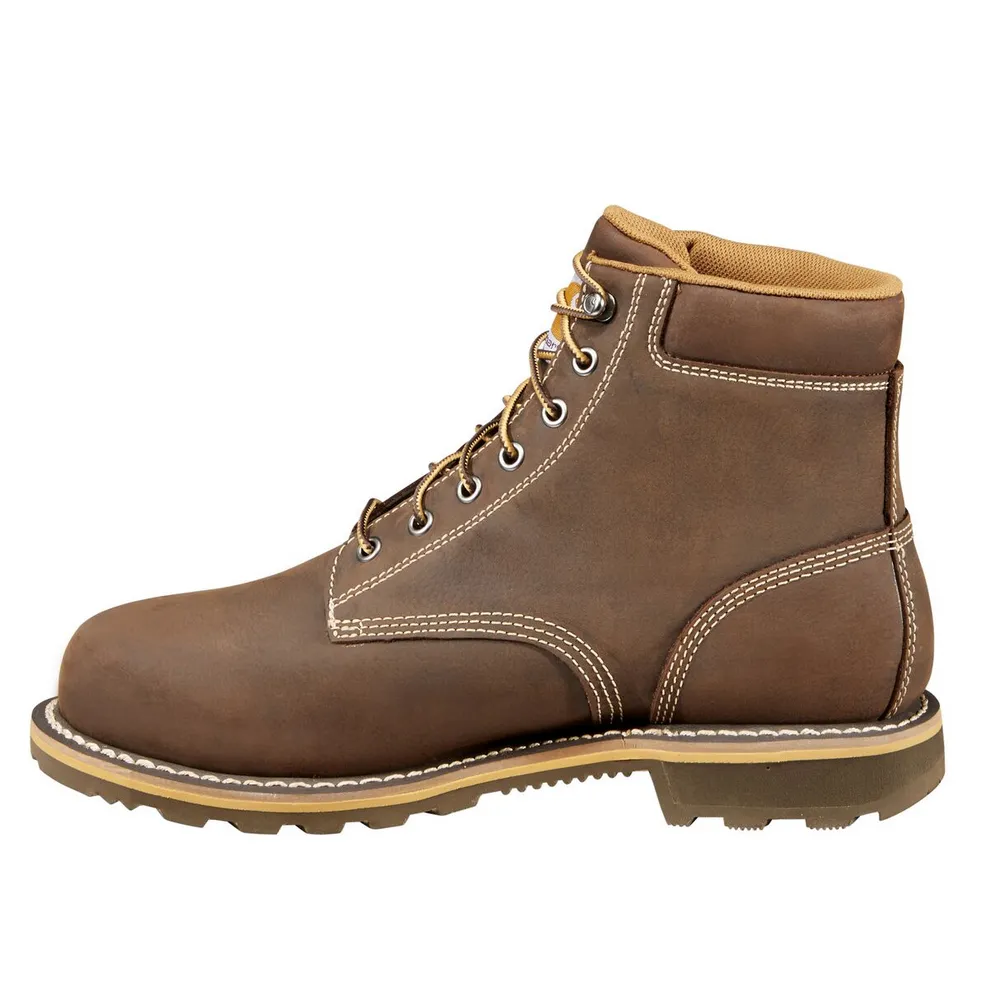 6-INCH PLAIN TOE LUG BOOT - DKBRN-Dark Bison Oil Tanned | Carhartt CMW6190