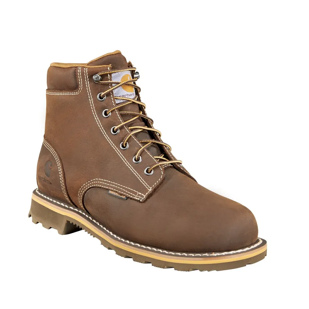 6-INCH PLAIN TOE LUG BOOT - DKBRN-Dark Bison Oil Tanned | Carhartt CMW6190
