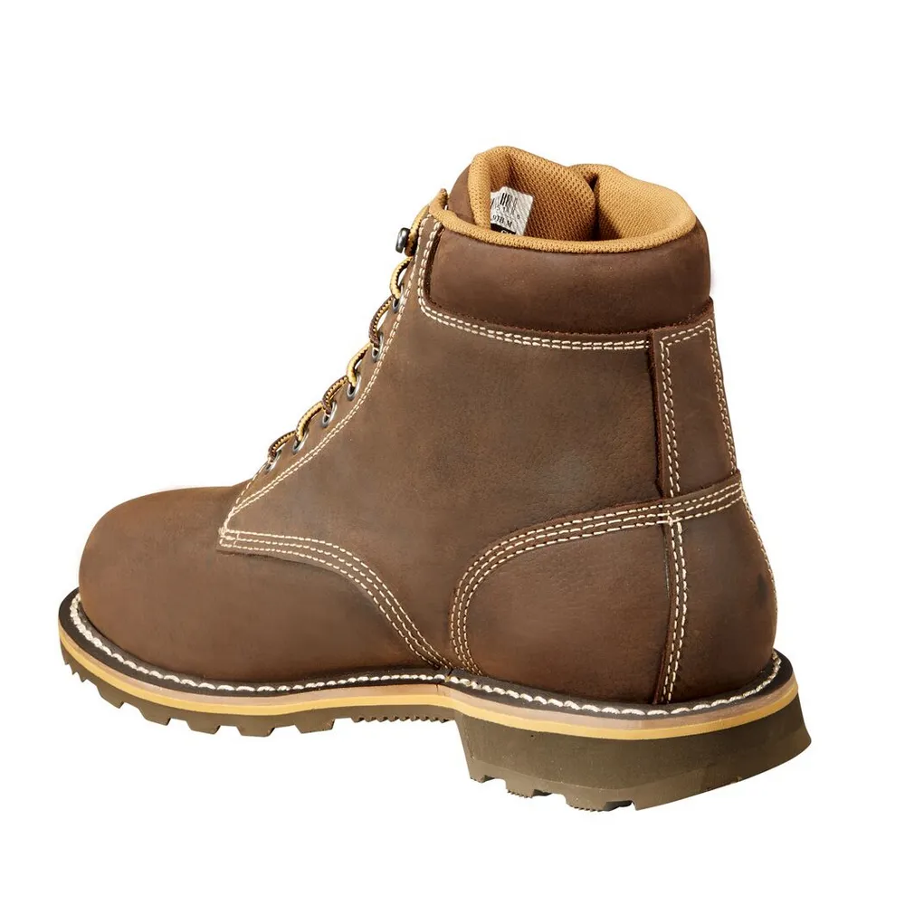 6-INCH PLAIN TOE LUG BOOT - DKBRN-Dark Bison Oil Tanned | Carhartt CMW6190