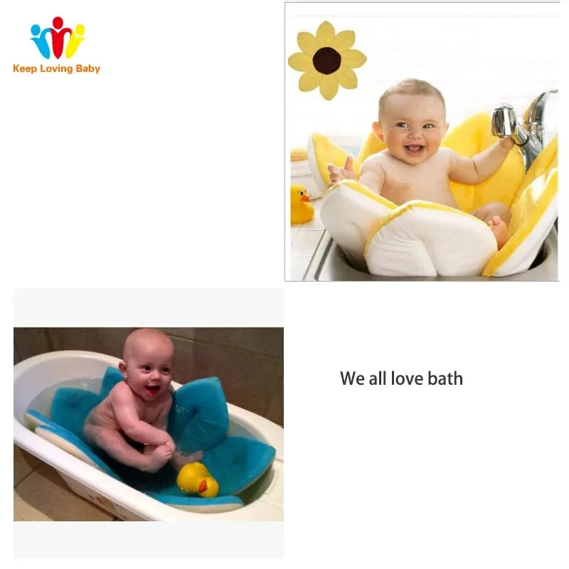 Baby Bath Blooming Flower Newborn Cushion Skin Bath