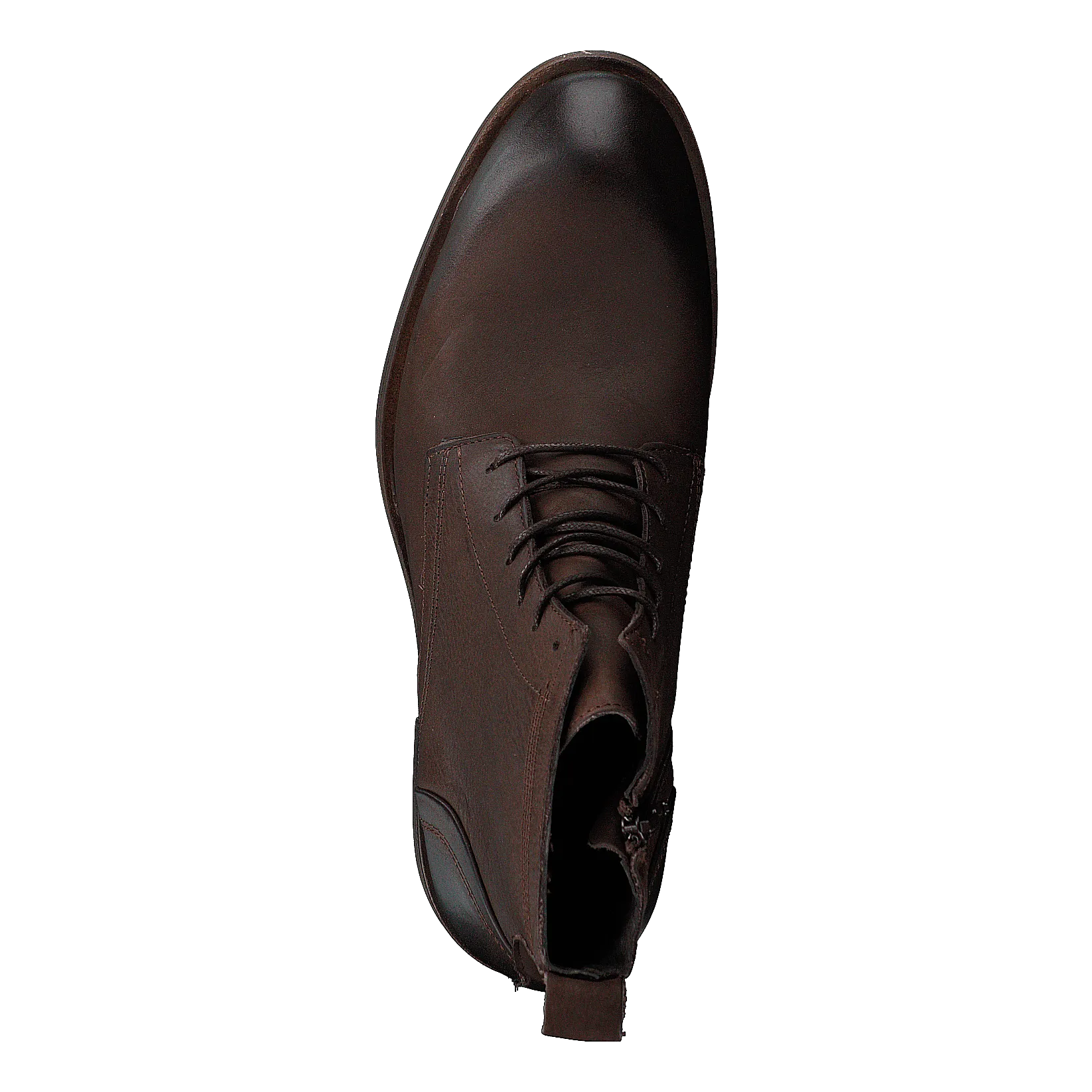 Biabyron Leather Lace Up Boot Dark Brown