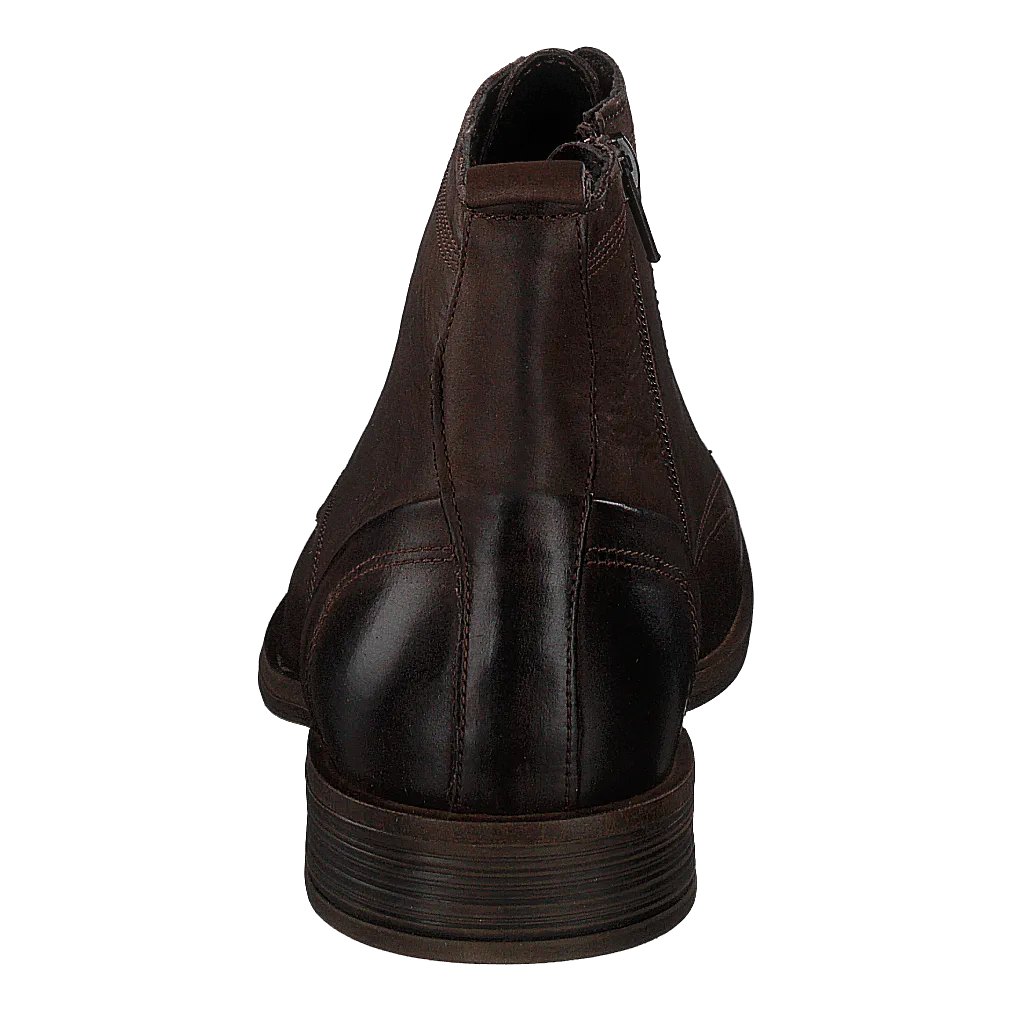 Biabyron Leather Lace Up Boot Dark Brown