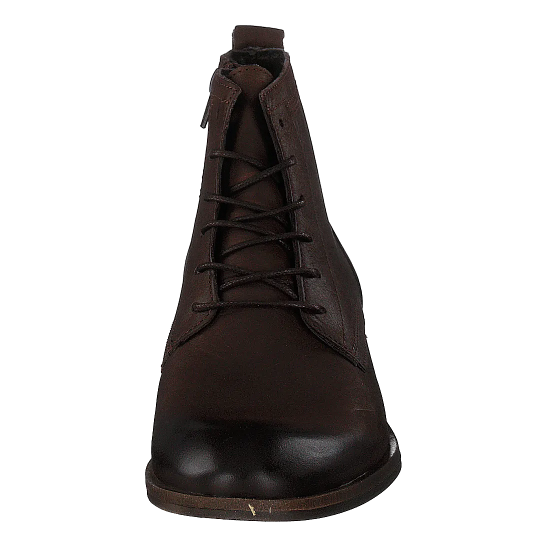 Biabyron Leather Lace Up Boot Dark Brown