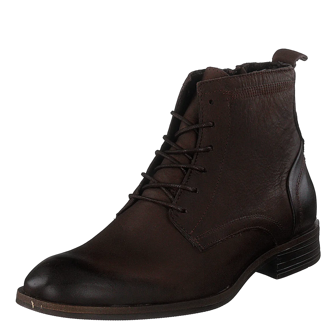 Biabyron Leather Lace Up Boot Dark Brown