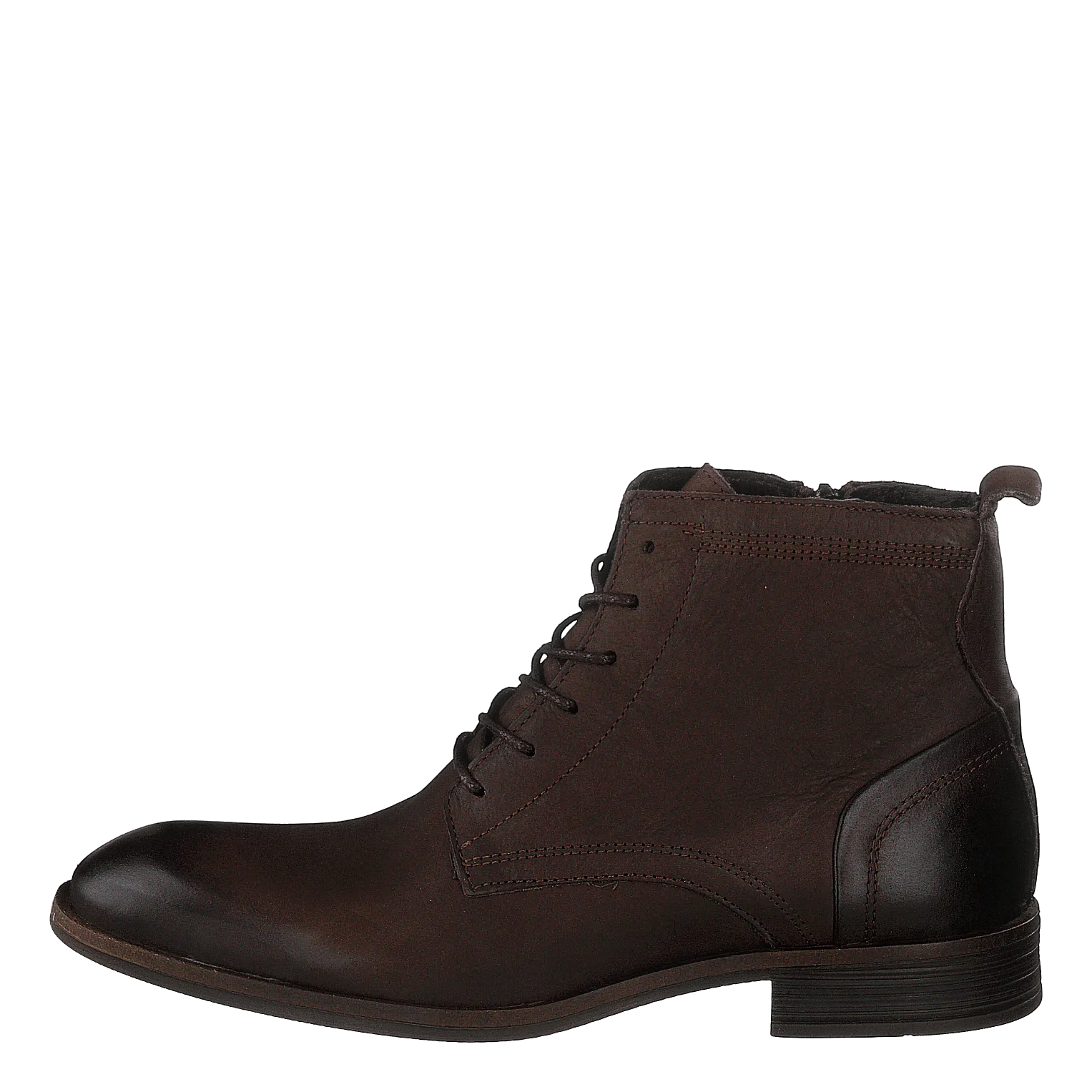 Biabyron Leather Lace Up Boot Dark Brown