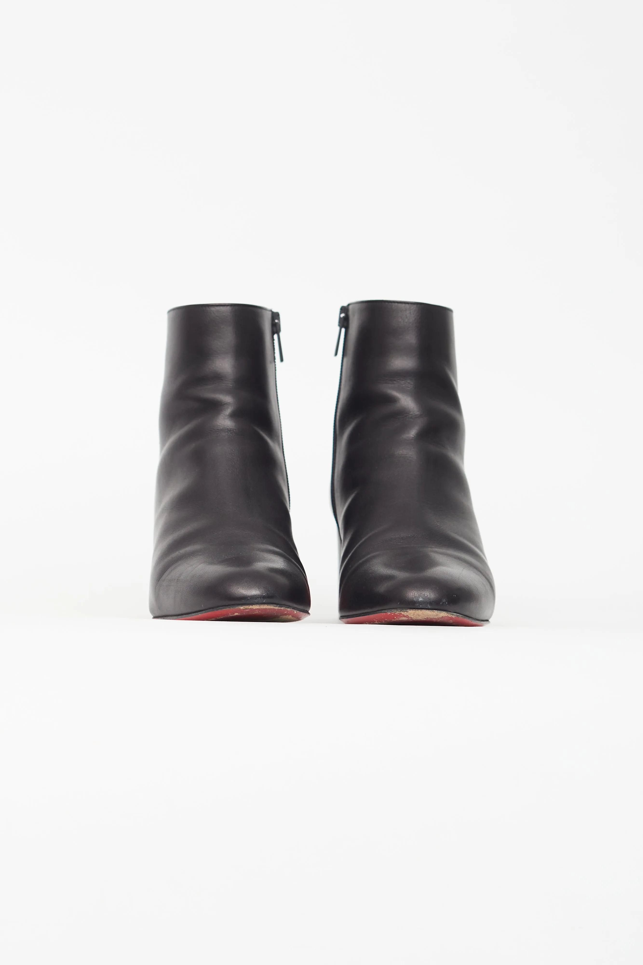 Black Pointed Toe Leather Boot
