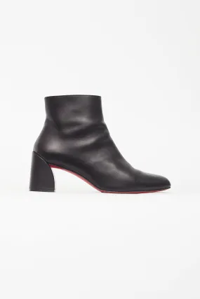 Black Pointed Toe Leather Boot