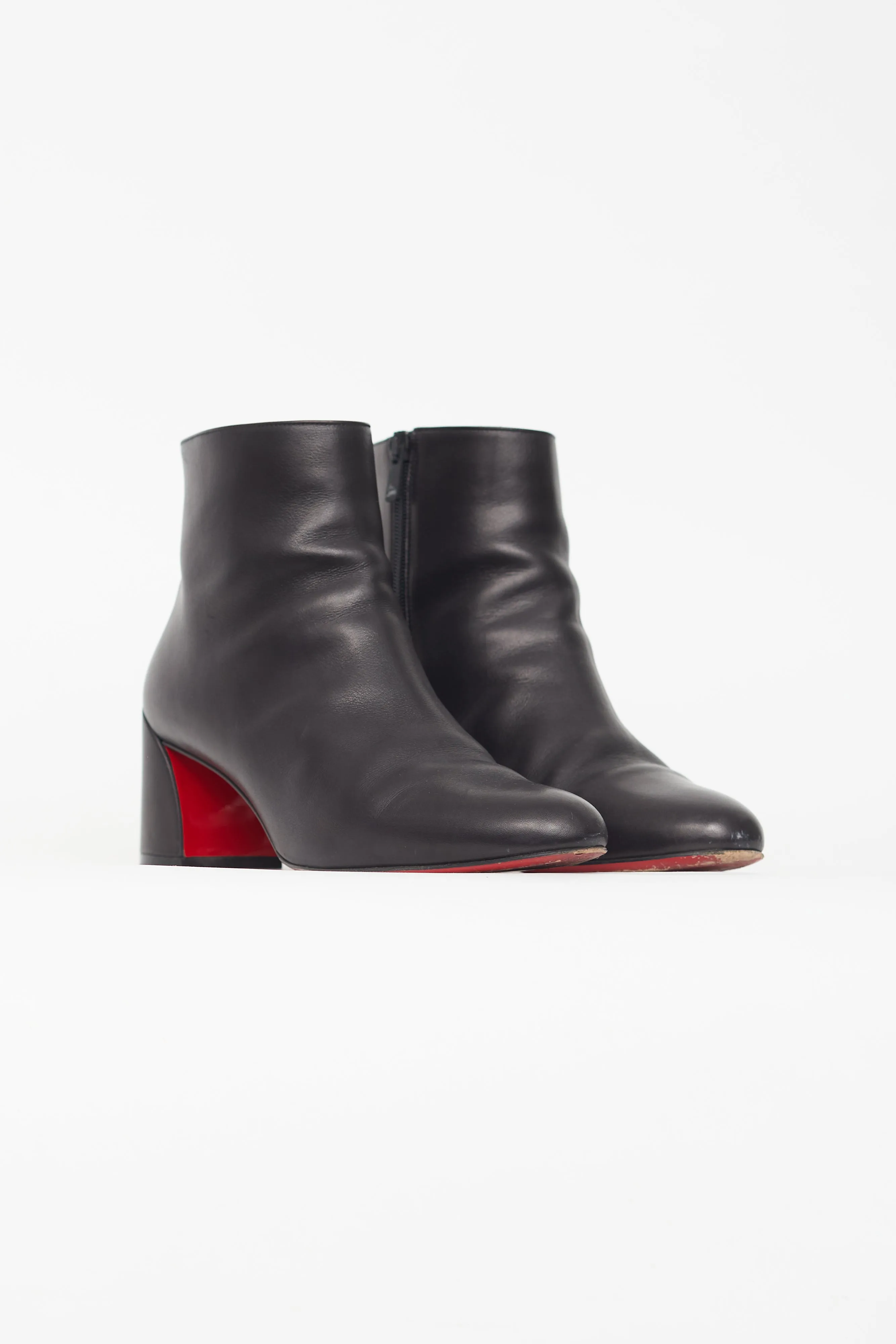 Black Pointed Toe Leather Boot