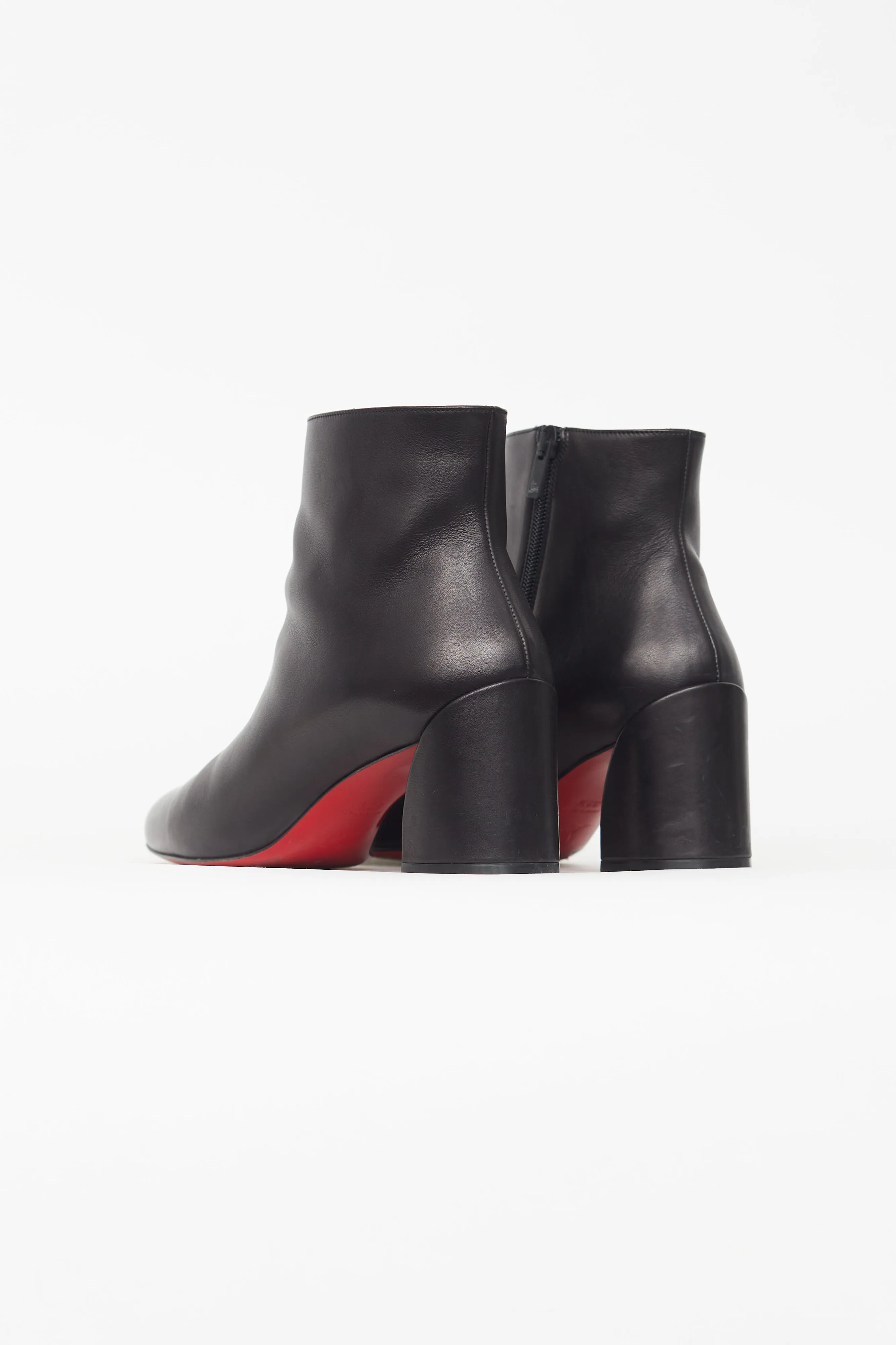 Black Pointed Toe Leather Boot