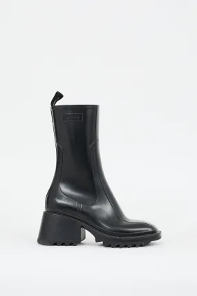 Black Rubber Betty Rain Boot
