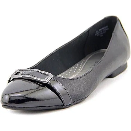 Cadyy Pointed Toe Slide Flats, Black, Size 6