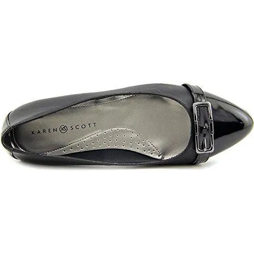 Cadyy Pointed Toe Slide Flats, Black, Size 6