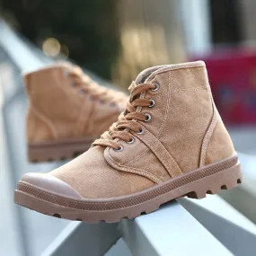Canvas Shoes Men Casual High-top ShoesThick-soled Shoes Comfortable Sports