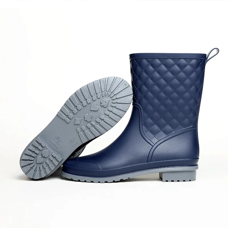 Cuzcare Women Rain Boots Orthopedic Mid Calf Shoes