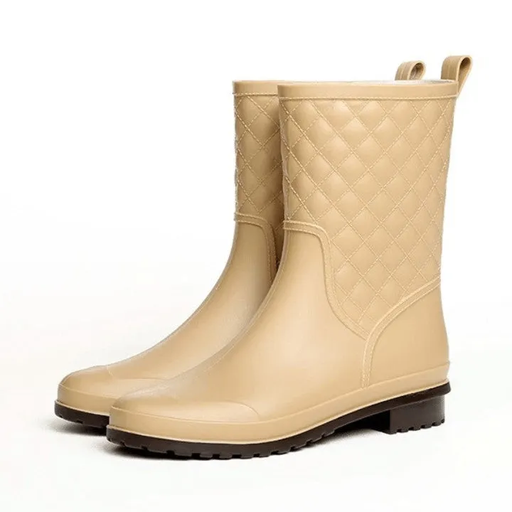 Cuzcare Women Rain Boots Orthopedic Mid Calf Shoes