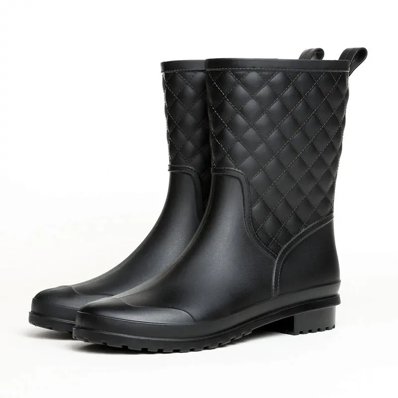 Cuzcare Women Rain Boots Orthopedic Mid Calf Shoes