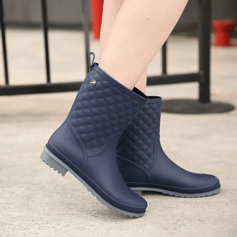 Cuzcare Women Rain Boots Orthopedic Mid Calf Shoes
