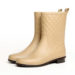 Cuzcare Women Rain Boots Orthopedic Mid Calf Shoes