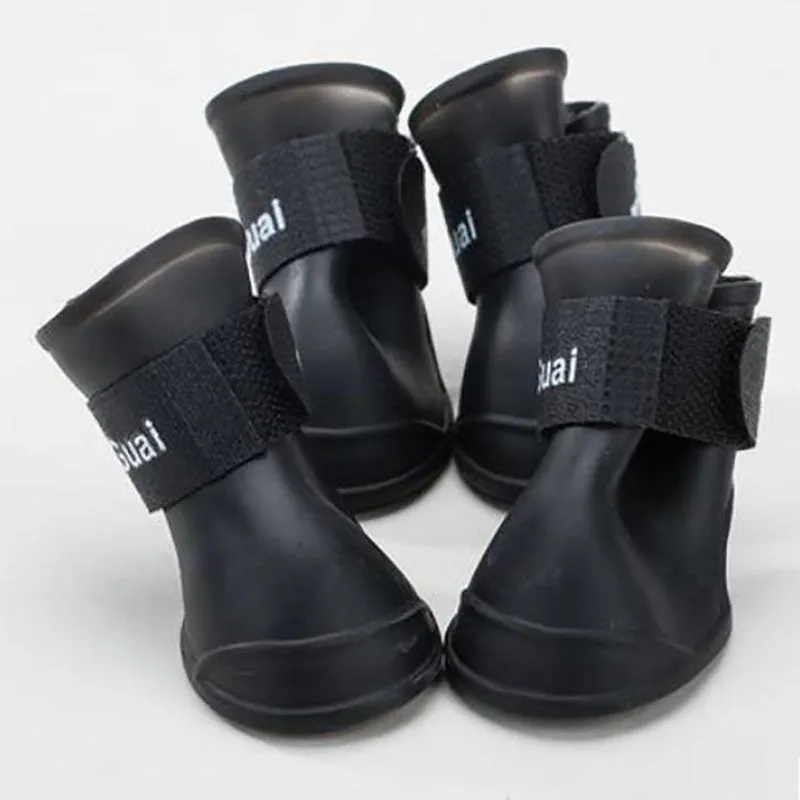 Dog silicone rain boots