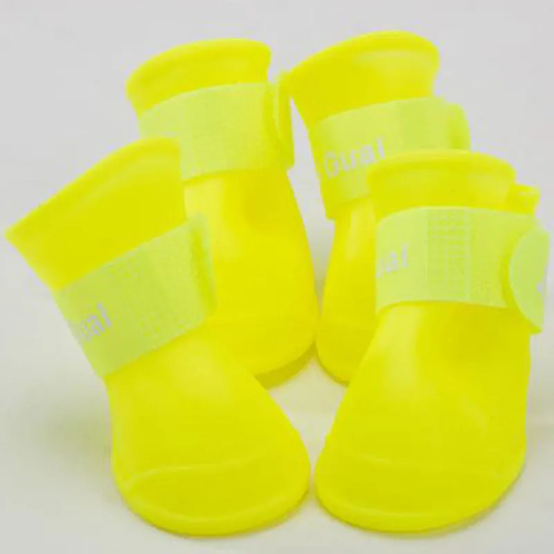 Dog silicone rain boots