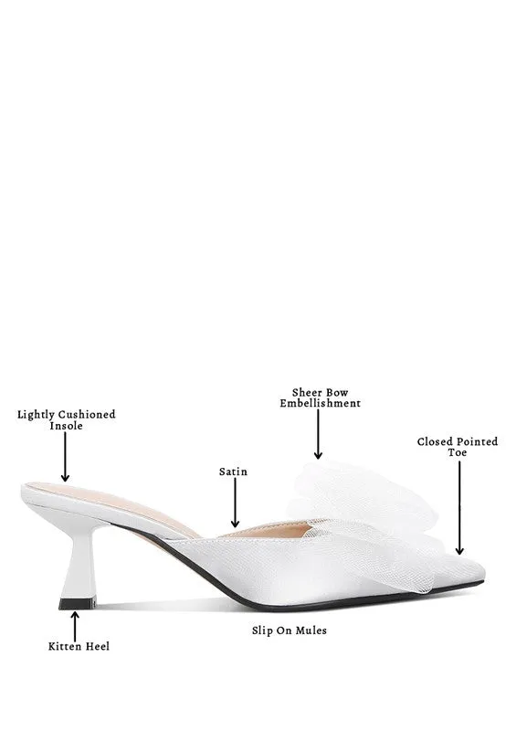 Elegance Unveiled Organza Bow Mules