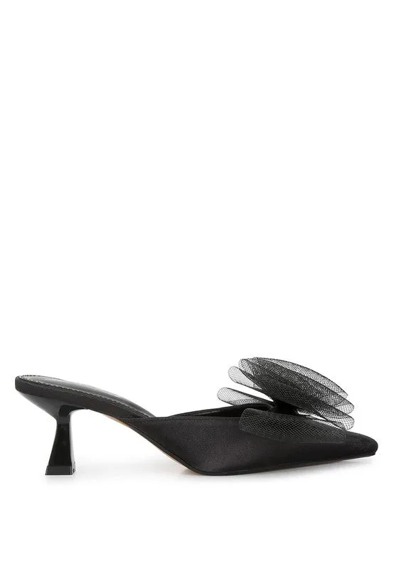 Elegance Unveiled Organza Bow Mules