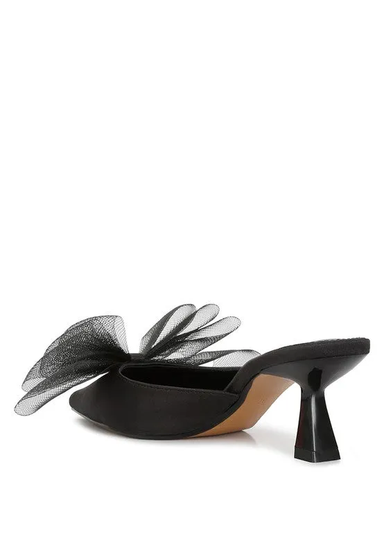 Elegance Unveiled Organza Bow Mules