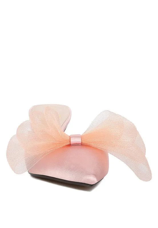 Elegance Unveiled Organza Bow Mules