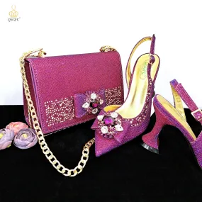 Elegant Set Pointed Toe Shoes And Bag Set Elegant Set Pointed Toe Shoes And Bag Set