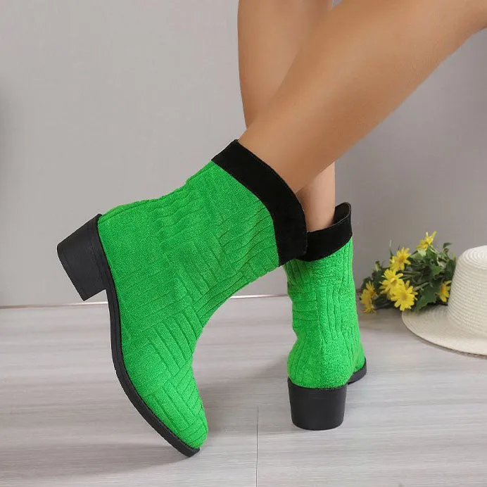 elveswallet Plush colorful mid-calf boots