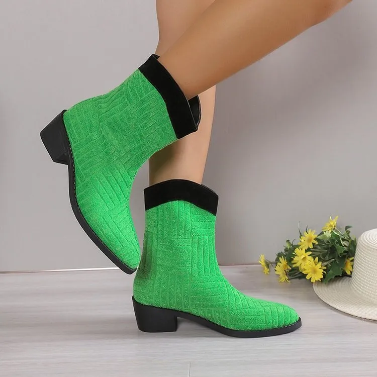 elveswallet Plush colorful mid-calf boots