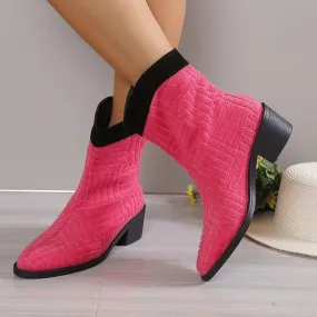 elveswallet Plush colorful mid-calf boots
