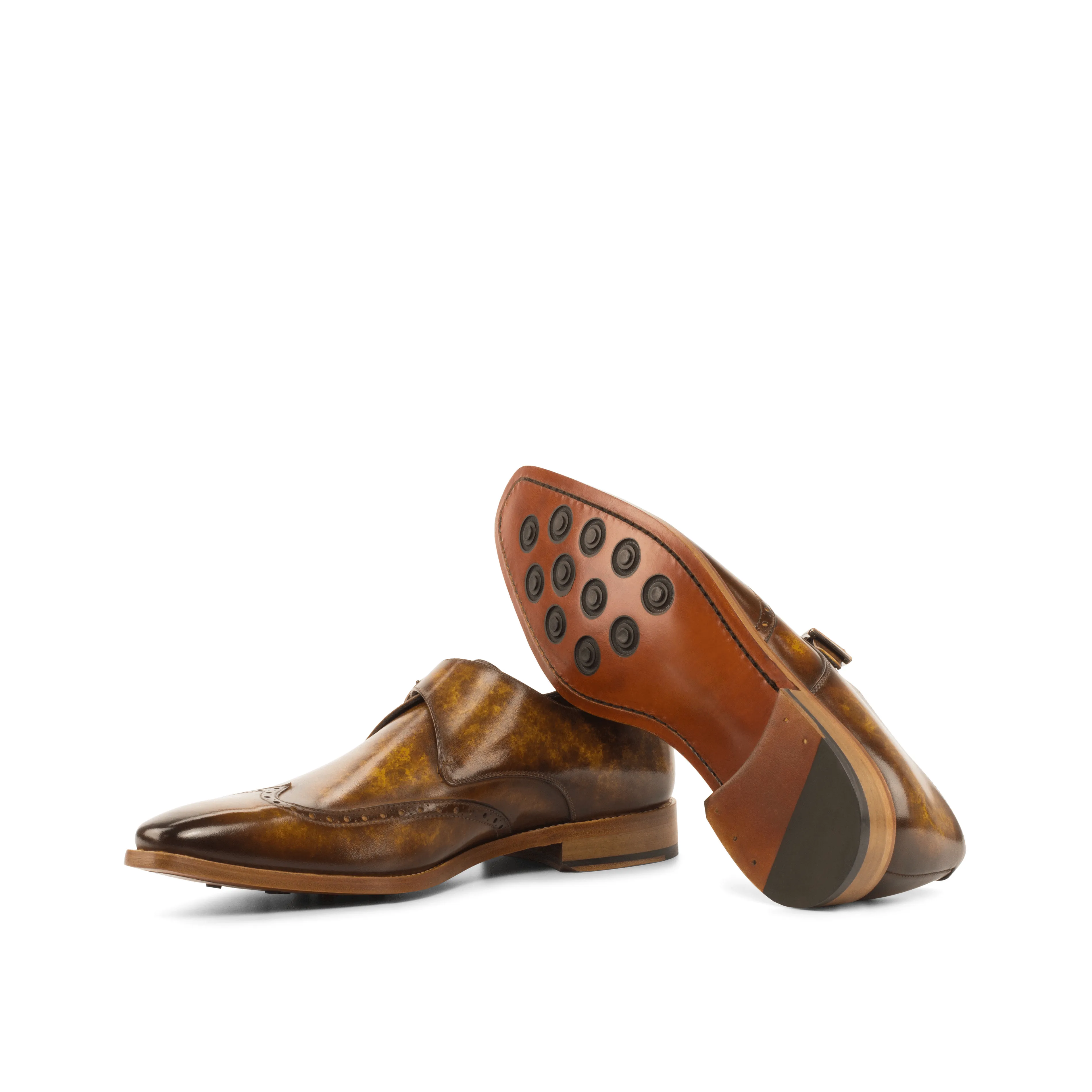 Fire Patina Single Monk Shoes
