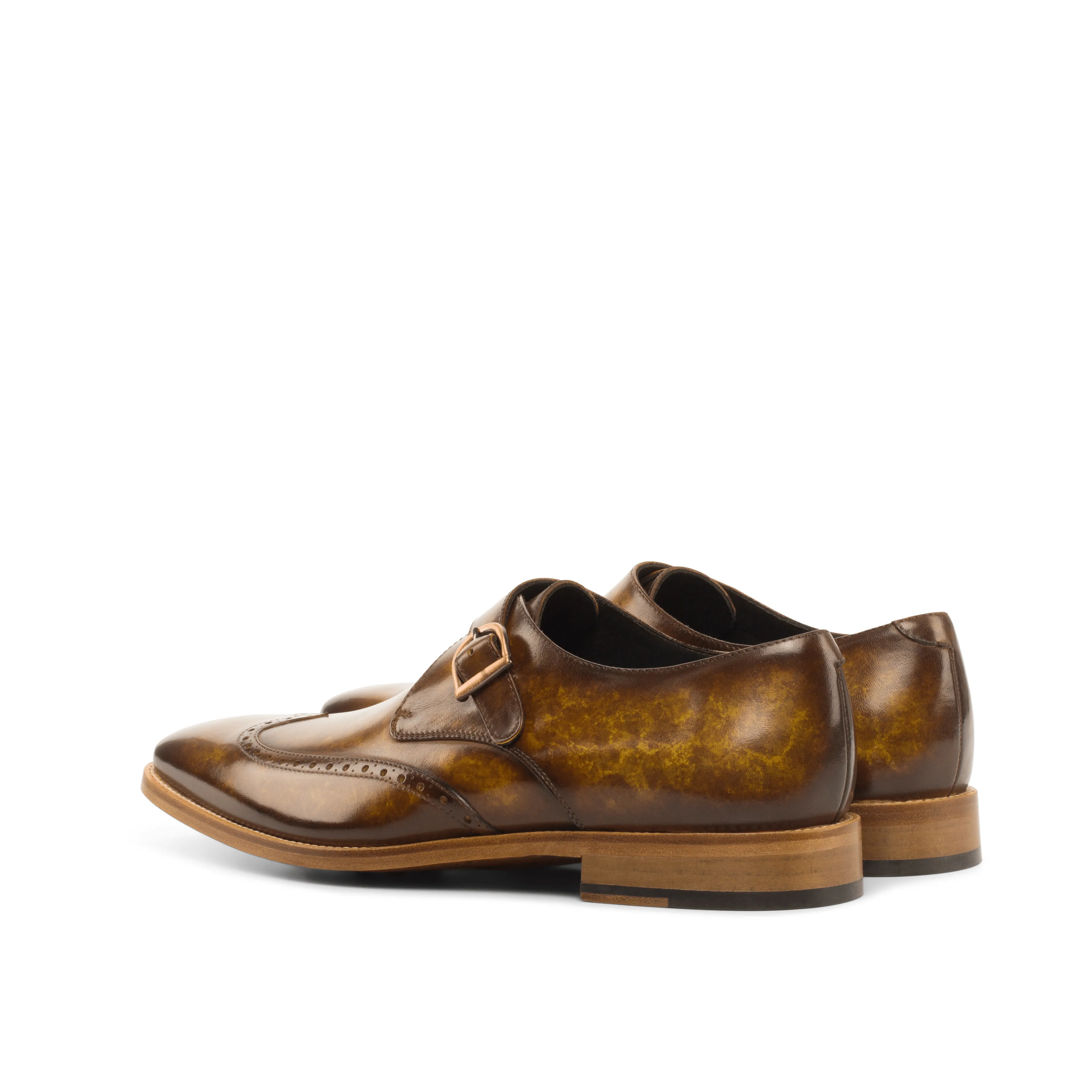 Fire Patina Single Monk Shoes