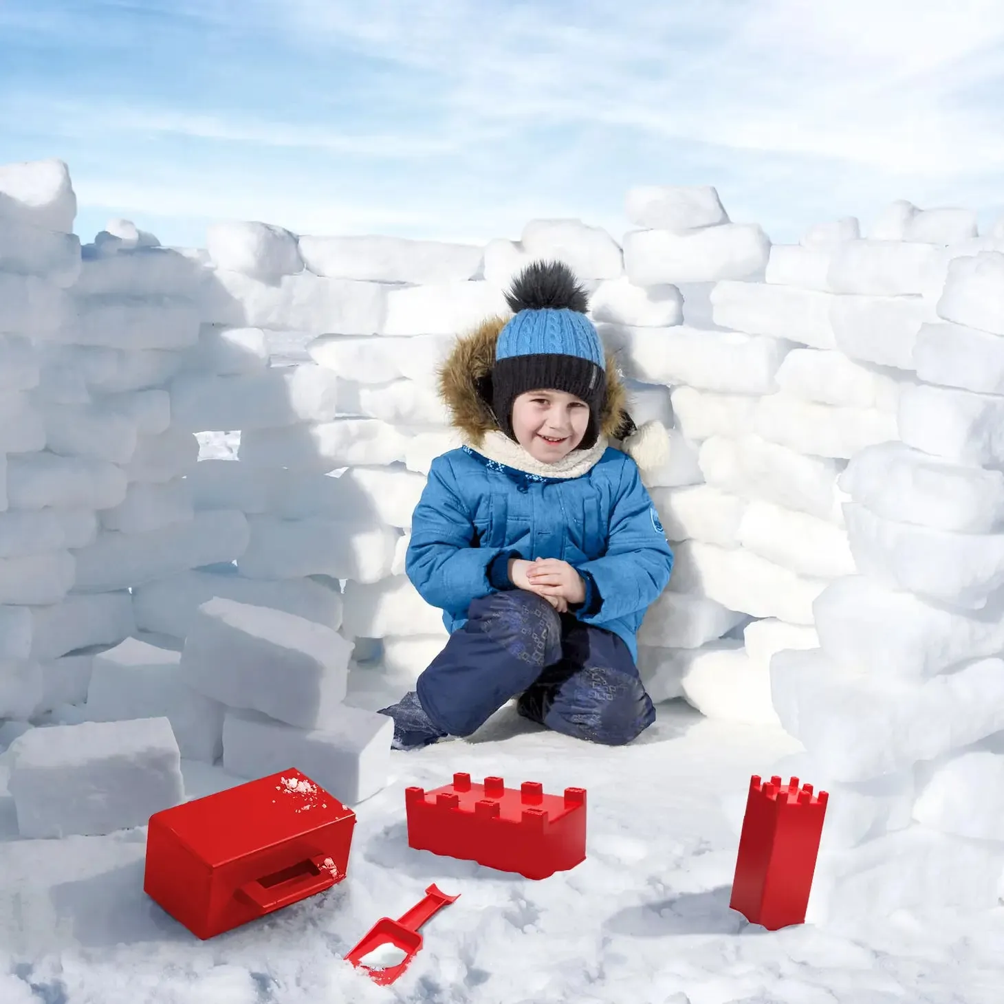 Fun Little Toys 4 pc Snow and Sand Fort Building Blocks