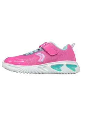 Geox Light Up pink/green trainers