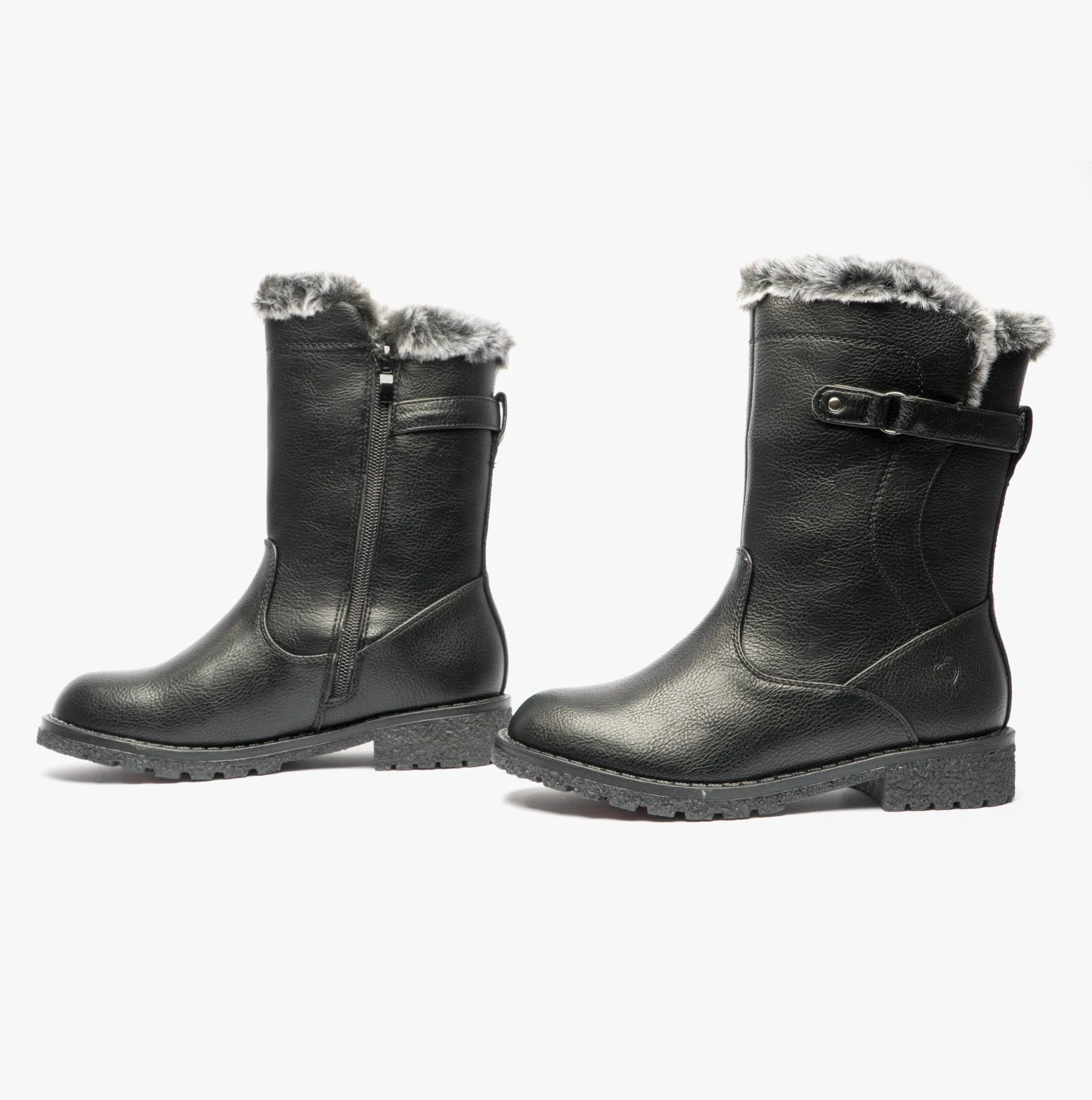 Heavenly Feet CHARLOTTE Girls Calf Boots Black
