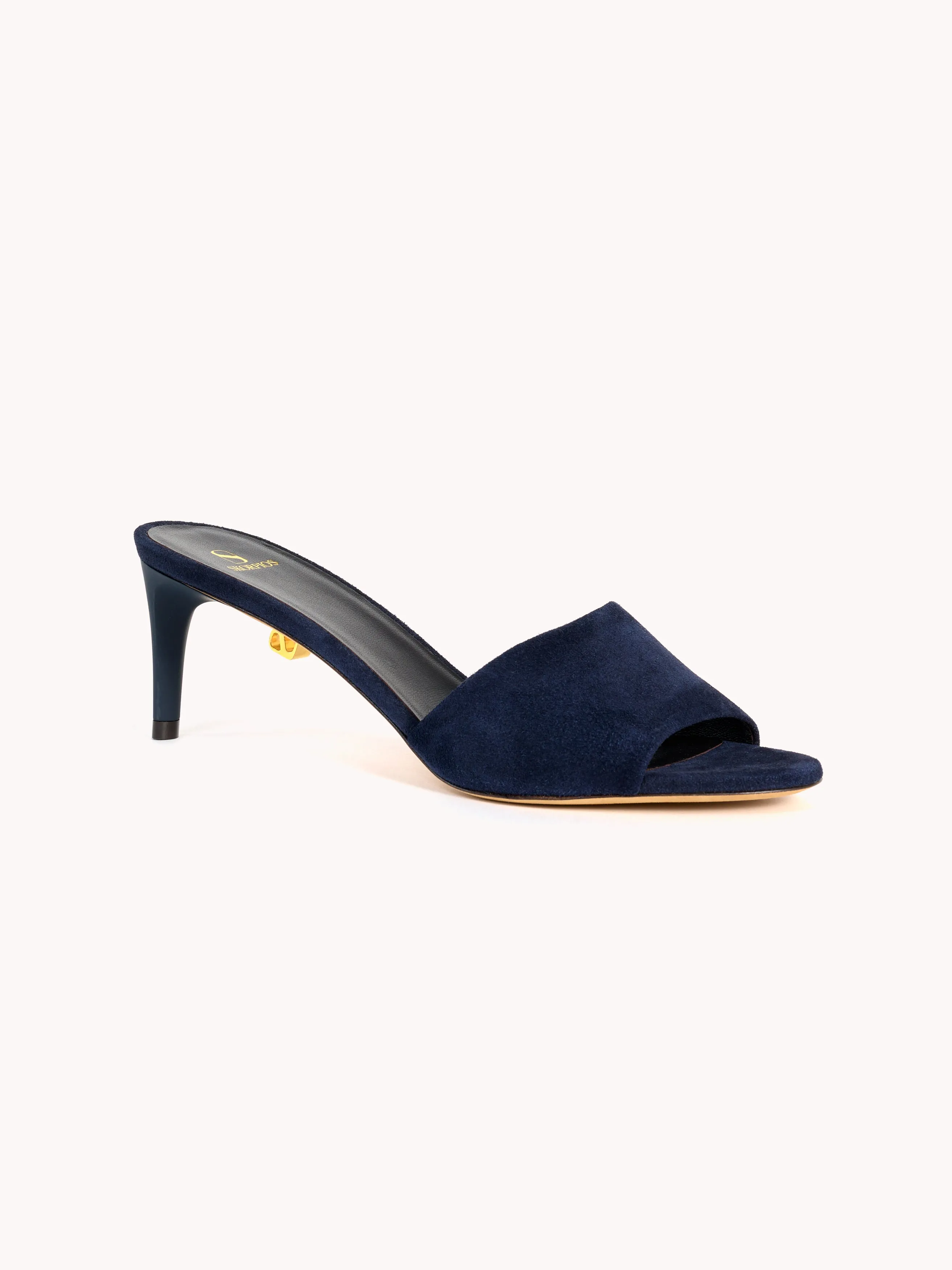Ines Up Mid-heel Cachemire Navy Mules