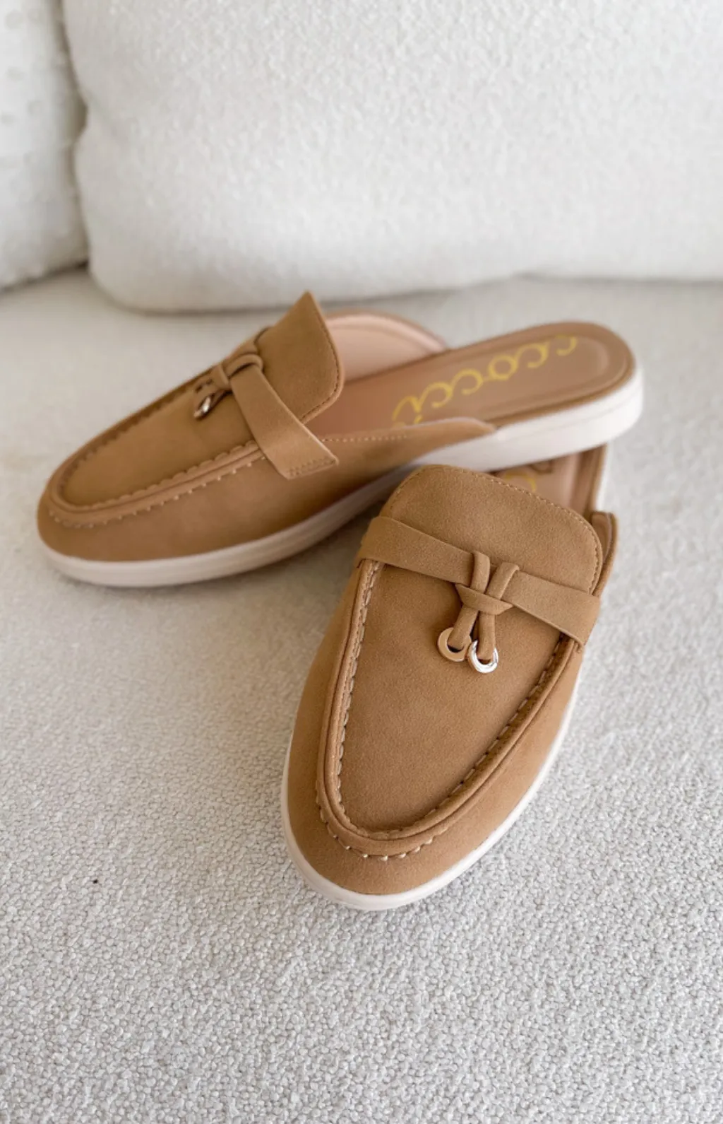 Irene Suede Tan Mules