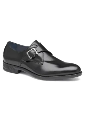 J & M Collection Flynch Monk Strap in Black Italian Calfskin