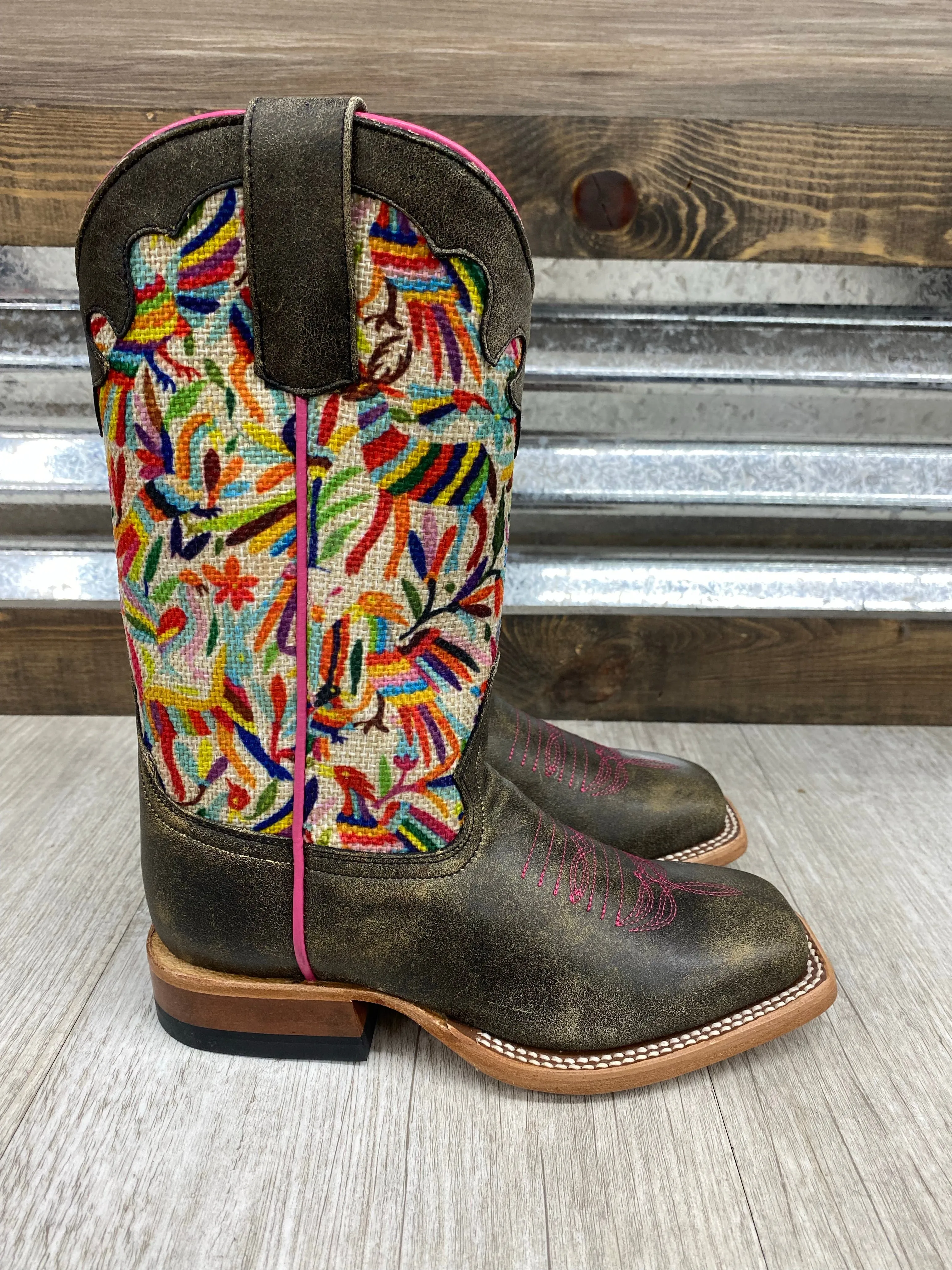 Kid's Macie Bean Black Cracktacular Cowgirl boots