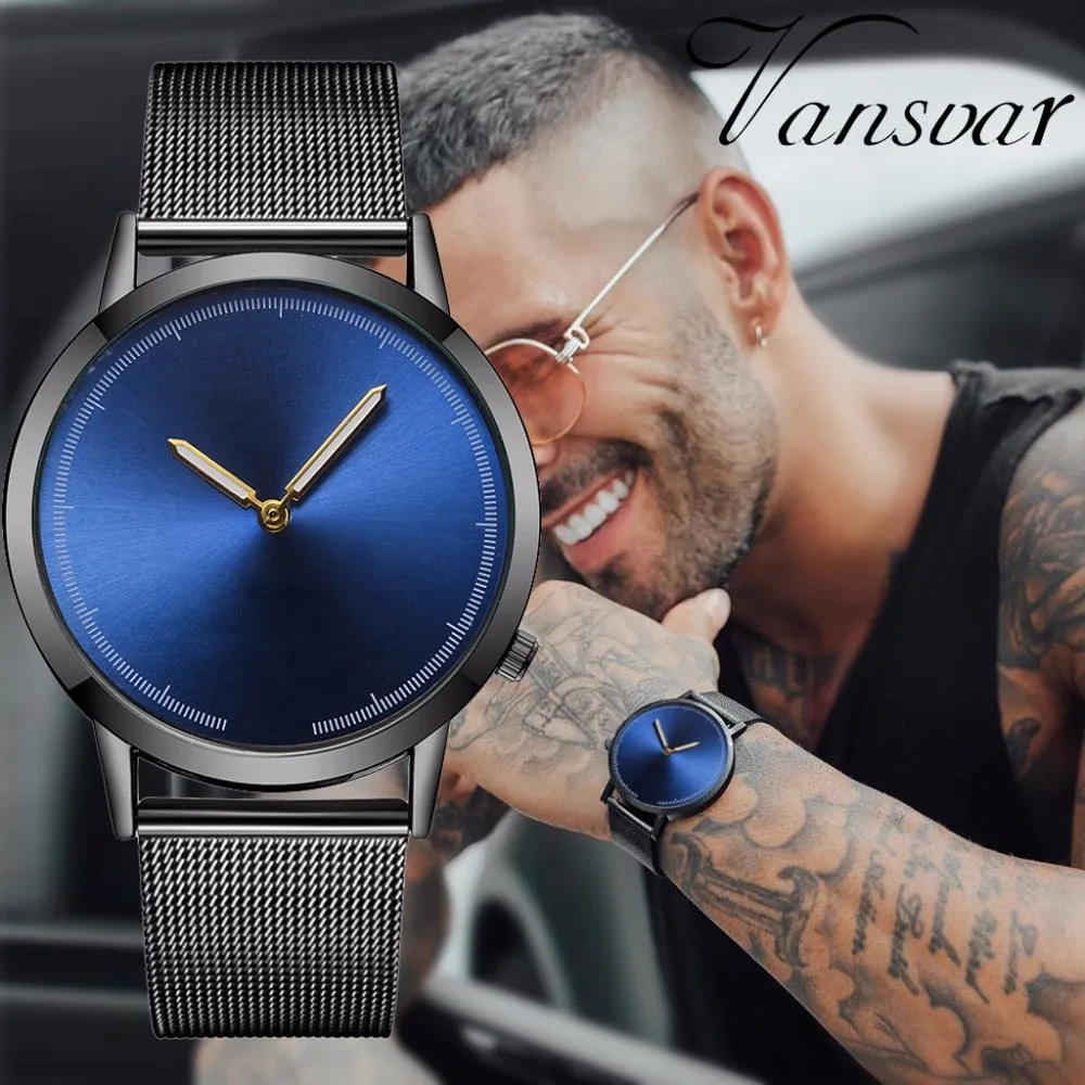 Mens Business Watch Fashion Classic Gold Quartz Stainless Steel Wrist Watch Luxury Male Watches Men Clock Relogio Masculino Hot