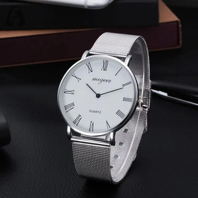 MIGEER Watch Men Top Brand Luxury Male Steel Watches Fashion Men's Watch Men Wrist Watch Clocks reloj hombre relogio masculino
