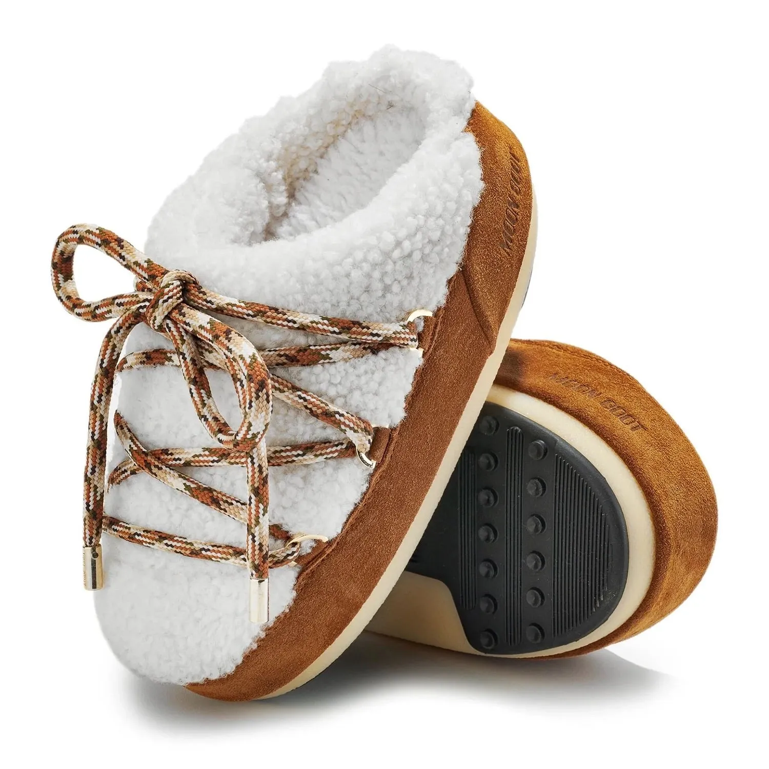 MOON BOOT MULE Shearling Boots - Whiskey
