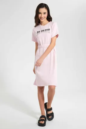 Pink Be Brave Sporty Dress