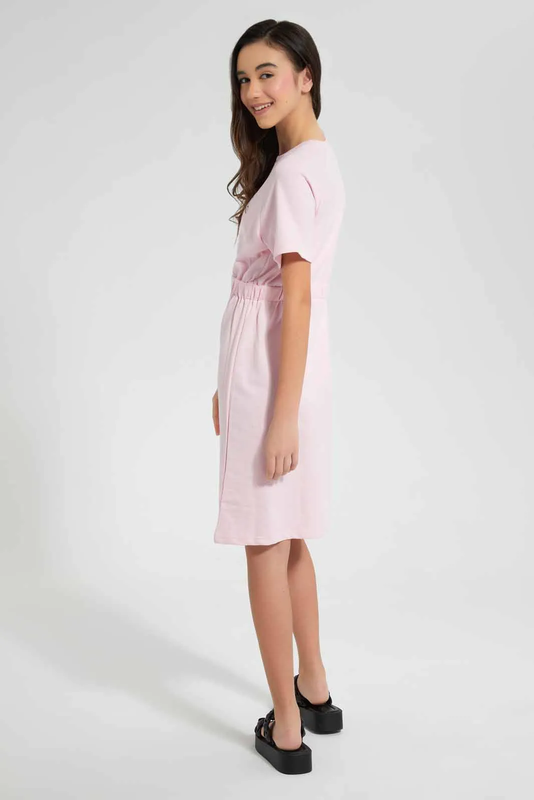 Pink Be Brave Sporty Dress