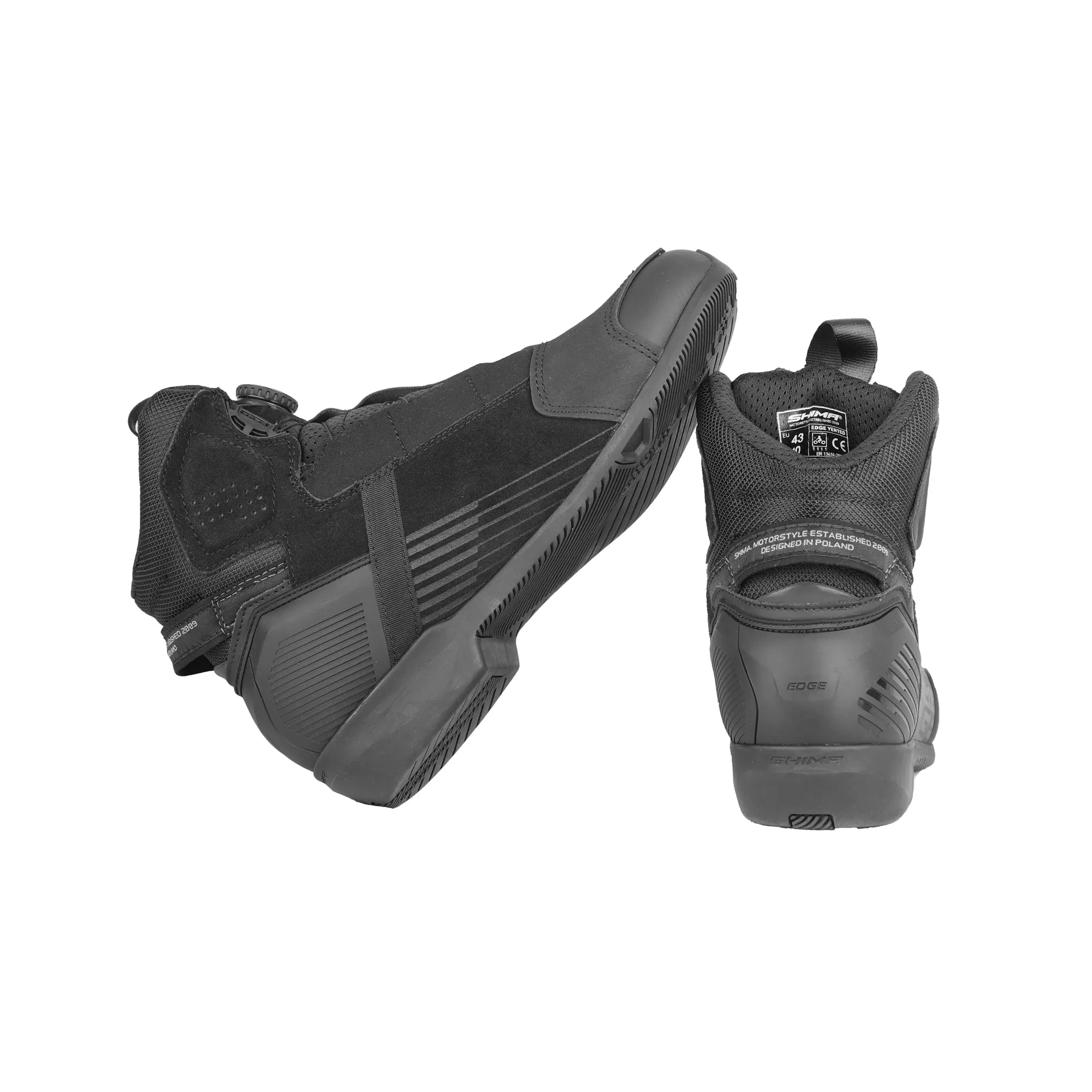 SHIMA Edge Men's Motorcycle Boots Black - 910008