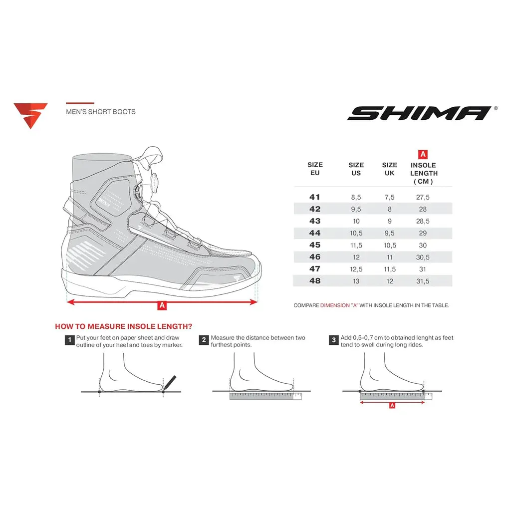 SHIMA Edge Men's Motorcycle Boots Black - 910008