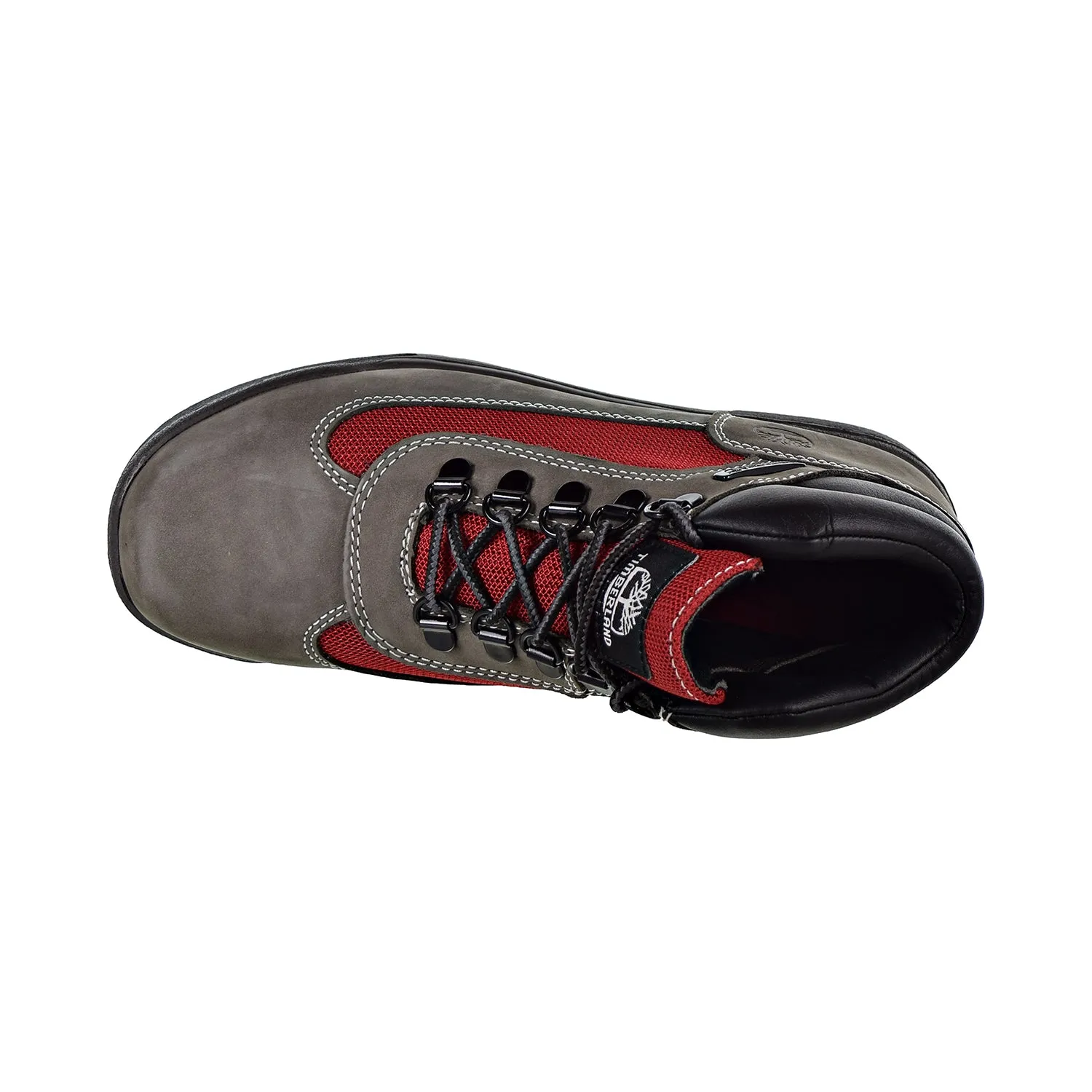Timberland Field Boot L/F Mid Big Kids Shoes Grey/Red